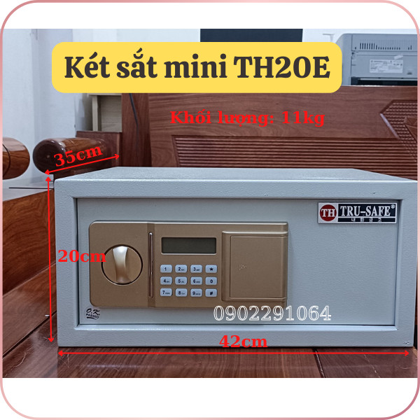 Két sắt mini khách sạn trusafe TH20E màu trắng