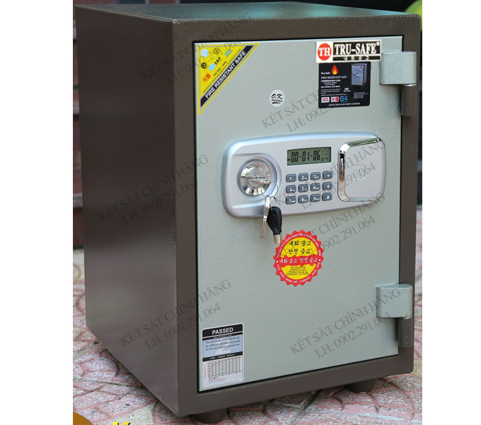 Hình ảnh Két Sắt trusafe KS80Đ điện tử màu gold chống cháy0