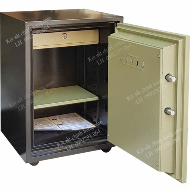Két sắt khóa vân tay Hàn Quốc nhập khẩu chính hãng thiết kế bản lề tam cấp chống cháy hiệu quả