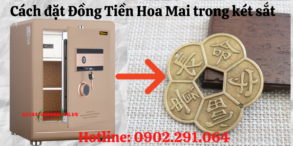 Cách đặt đồng tiền hoa mai trong két sắt