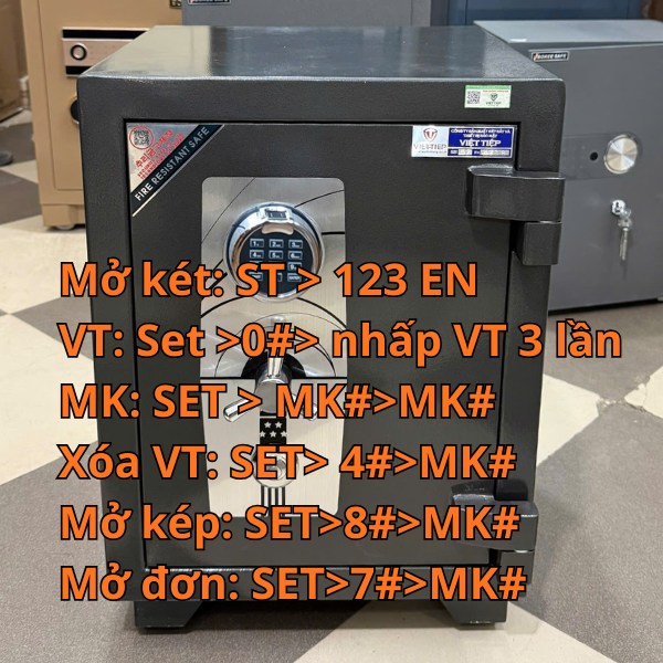 Tóm tắt Hướng dẫn sử dụng két sắt siêu cường Việt Tiệp vân tay điện tử