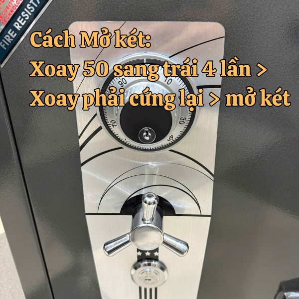 Ảnh Hướng dẫn sử dụng két sắt siêu cường Việt Tiệp khóa cơ