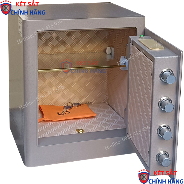 Két sắt Bofa safe vân tay nhập khẩu cao cấp 45DJ nội thất đẹp, bọc da cao cấp