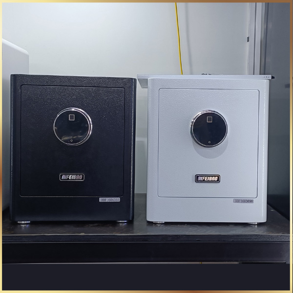 Hình ảnh Két sắt mini vân tay điện tử AIFEIBAO HK-MD-35AG màu đen, trắng0