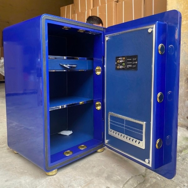 Hình ảnh Két sắt báo động về điện thoại Aifeibao HK-A1D-70ALS màu xanh2