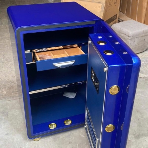 Hình ảnh Két sắt báo động về điện thoại Aifeibao HK-A1D-70ALS màu xanh1