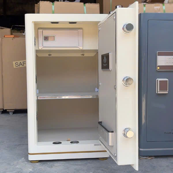 Két sắt nhập khẩu AFB HK-A1D-80HM màu trắng nội thất rộng, bọc da cao cấp