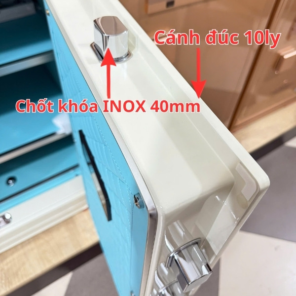 Két sắt AIPU chống trộm lạy phá nhờ các chốt khóa 40mm và cánh đúc nguyên tấm 10mm