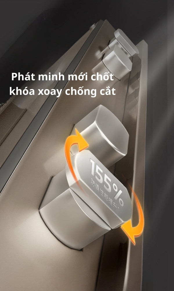 Công nghệ chốt khóa xoay chống cắt - Phát minh độc quyền chỉ có ở dòng két sắt AIPU