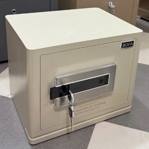 Két sắt Bofa FDX-A/D30 F vân tay điện tử màu kem kết nối điện thoại