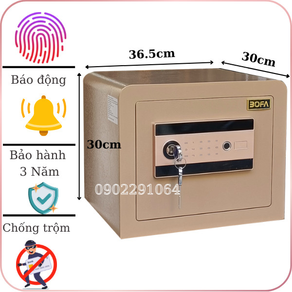 Hình ảnh Két sắt mini Bofa safe vân tay nhập khẩu cao cấp 30DY0