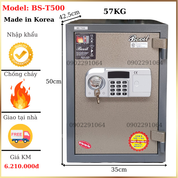 Hình ảnh Két sắt Hàn Quốc Booil BS-T500 điện tử chống cháy2