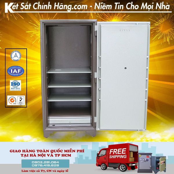 Két sắt cao 1m6 Trusafe W1600DM lỡ lớn khóa cơ đổi mã chống cháy cao cấp