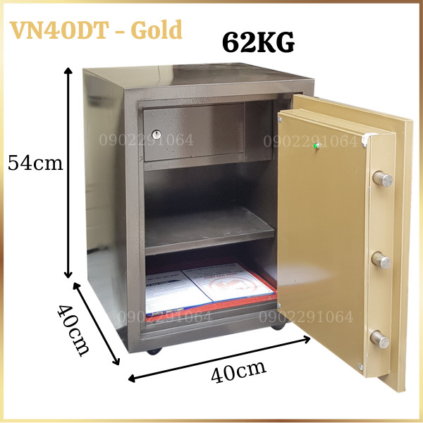 Hình ảnh Két sắt chống cháy VN40DT màu vàng gold khóa điện tử1