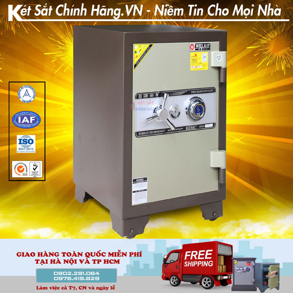 Két sắt chống cháy Welko WE336DM khóa cơ đổi mã