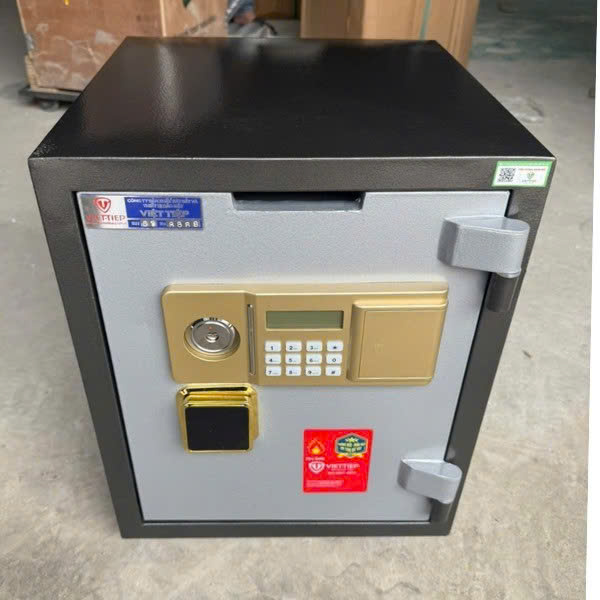 Hình ảnh Két sắt có khe bỏ tiền thu ngân KW58E CD lỗ mặt trước và trên nóc0