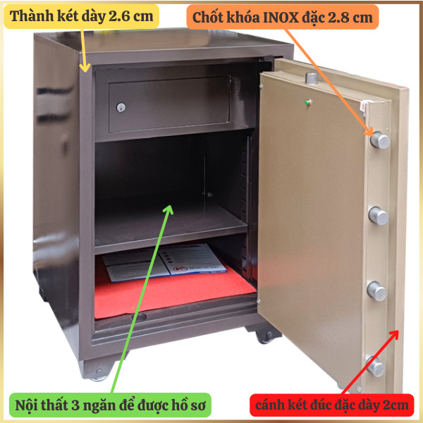 Hình ảnh Két sắt điện tử chống cháy Việt Nhật VN99DT cho gia đình và văn phòng1