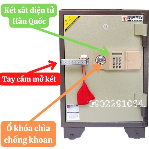 Hình ảnh Két sắt gia đình chống cháy trusafe E100DT điện tử Hàn Quốc4