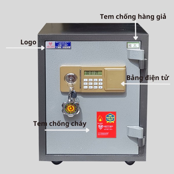 két sắt Việt Tiệp qua bảng điều khiển điện tử hộp PIN ngoài