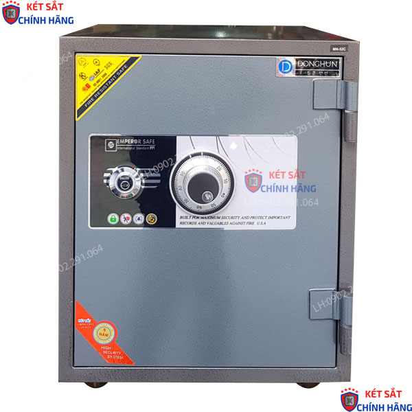Két sắt Donghun DH52C khóa cơ đổi mã thiết kế đẹp chống cháy an toàn
