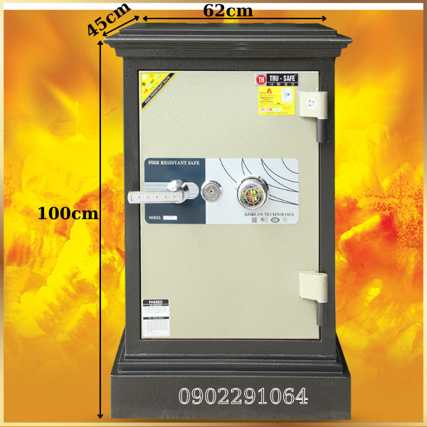 Hình ảnh Két sắt Hàn Quốc giá rẻ trusafe C170KC khóa cơ chống cháy0