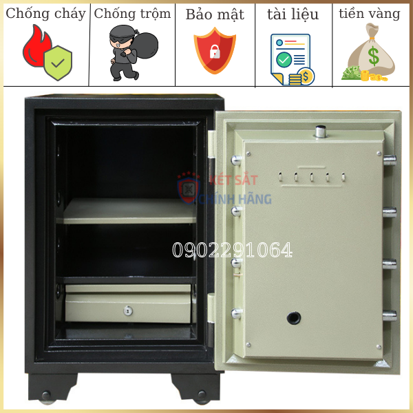 Hình ảnh Két sắt Hàn Quốc trusafe TH140DM khóa cơ đổi mã1