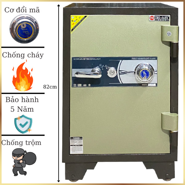 Hình ảnh Két sắt Hàn Quốc Trusafe TH150DM cơ đổi mã ( gia đình văn phòng)0