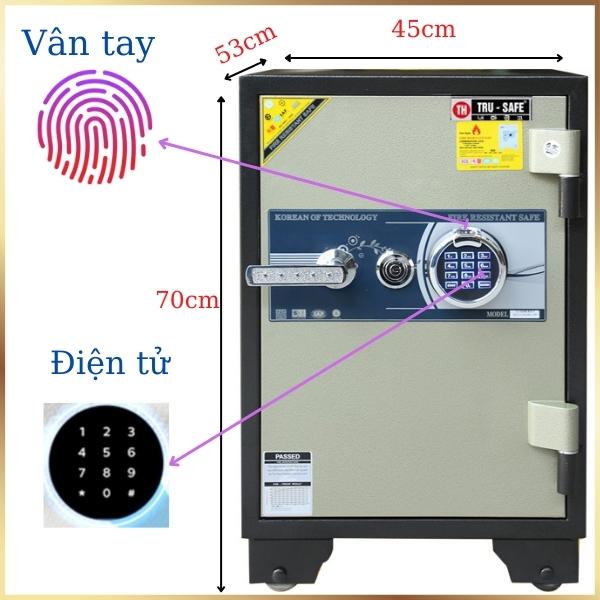 Hình ảnh Két sắt vân tay điện tử cao cấp trusafe TH695 chống cháy Hàn quốc0