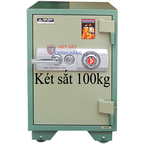 Két sắt Hòa Phát 100kg KS90K1C1 khóa cơ chính hãng