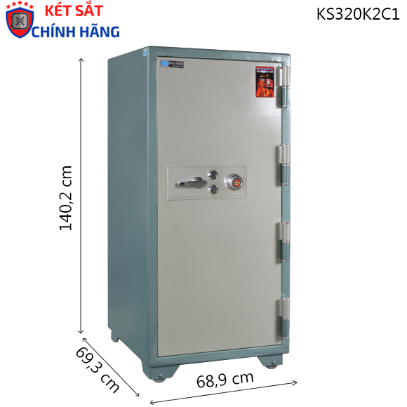 Hình ảnh Két sắt Hòa Phát KS320K2C1 chống cháy khóa cơ0