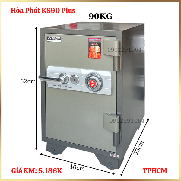 Hình ảnh Két sắt Hòa Phát KS90 PLUS khóa cơ ( TPHCM)0