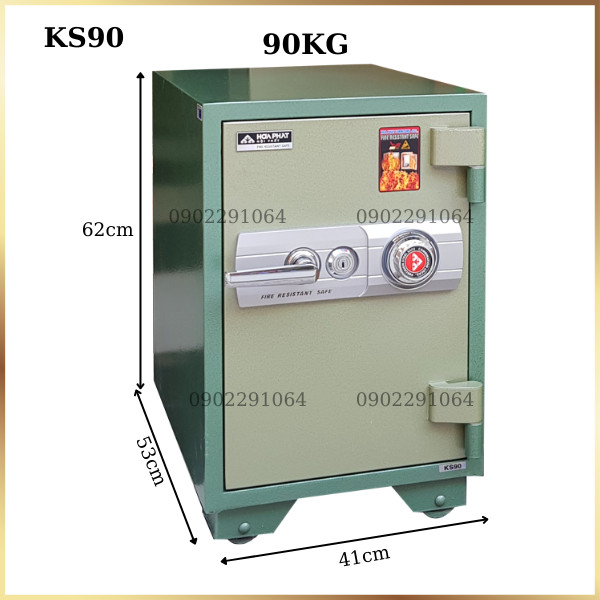 Hình ảnh Két sắt hòa phát KS90K1C1 chống cháy khóa cơ0