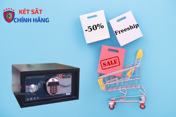 Két sắt khách sạn khóa điện tử an toàn - chính hãng 