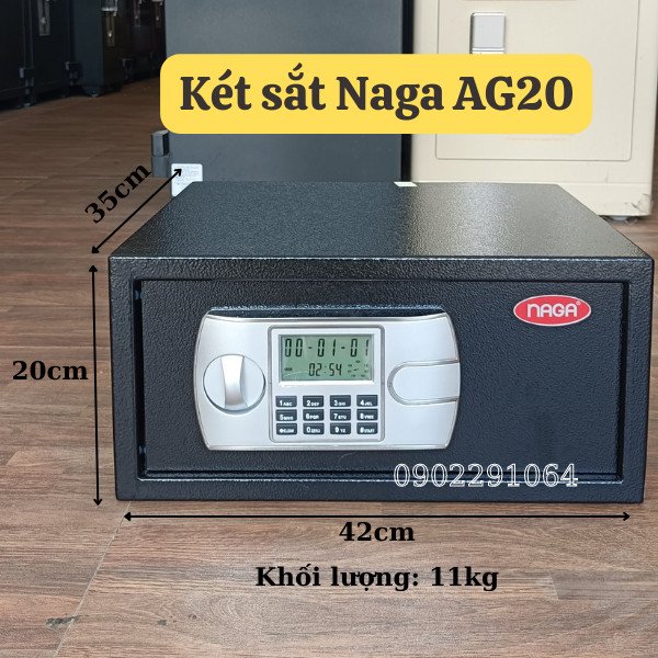 Hình ảnh Két sắt khách sạn cao cấp mini cỡ nhỏ NAGA AG20LT màu đen0