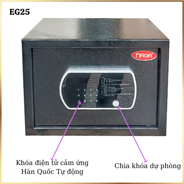 Hình ảnh Két sắt khách sạn Hàn Quốc NAGA EG25 cảm ứng tự động2