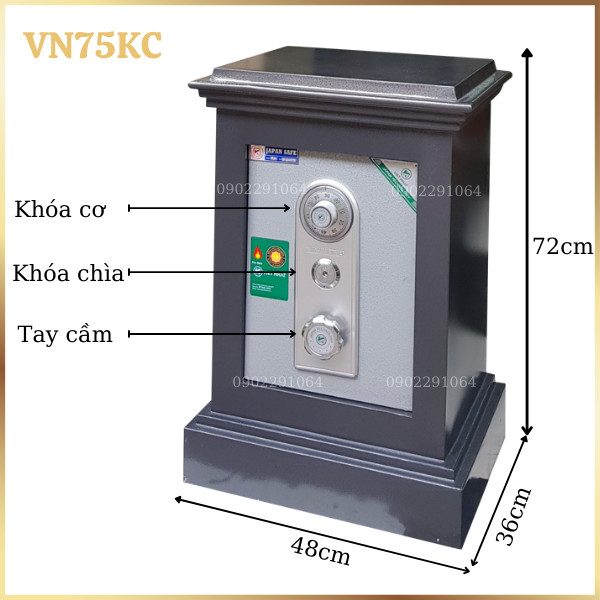 Hình ảnh Két sắt khóa cơ Việt Nhật VN75KC giá rẻ0