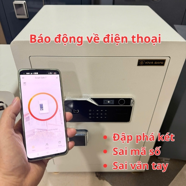 Két sắt KIVA Xuân Hòa FID có báo động về điện thoại