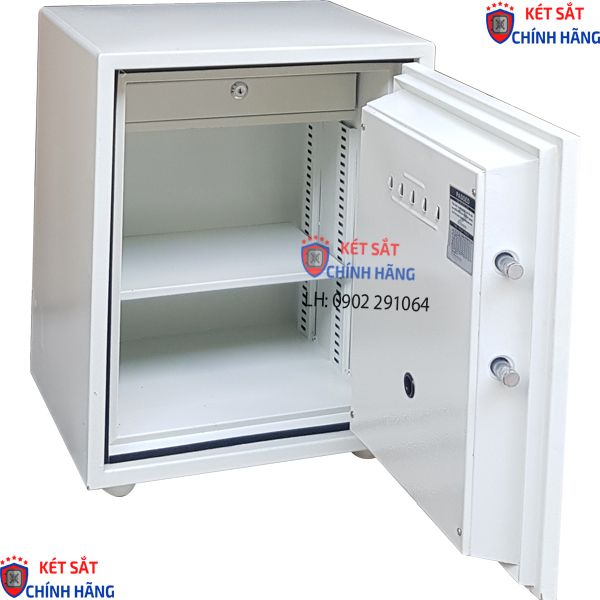 Hình ảnh Két sắt màu trắng Hàn Quốc HQ55DT điện tử chống cháy1