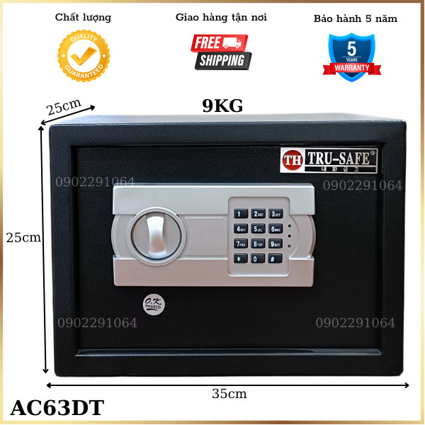 Két sắt mini khách sạn nhỏ AC63DT điện tử