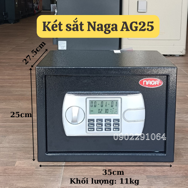 Hình ảnh Két sắt mini khách sạn cao cấp NAGA AG25 màu đen0