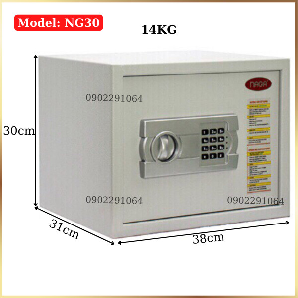 Hình ảnh Két sắt mini khách sạn giá rẻ NAGA NG3000