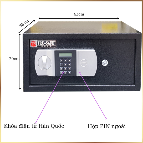 Hình ảnh Két sắt khách sạn mini Trusafe KS421 cao cấp2