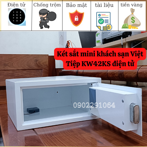 Hình ảnh Két sắt khách sạn mini Việt Tiệp KW42KS điện tử1