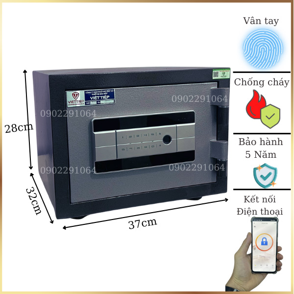 Két sắt mini thông minh Việt Tiệp KW34FE