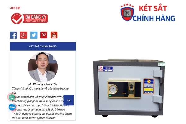 Két sắt mini vân tay thương hiệu nội địa Việt Tiệp 