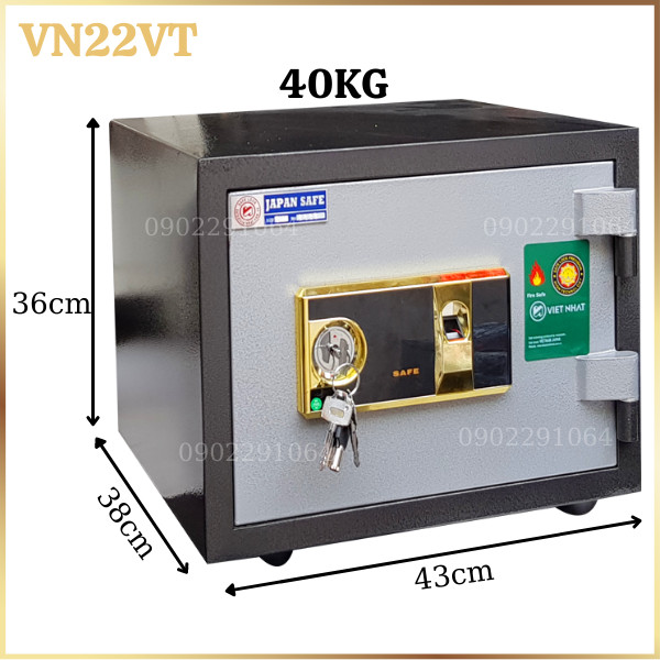 Hình ảnh Két sắt mini vân tay Việt Nhật VN22VT chống cháy có báo động2