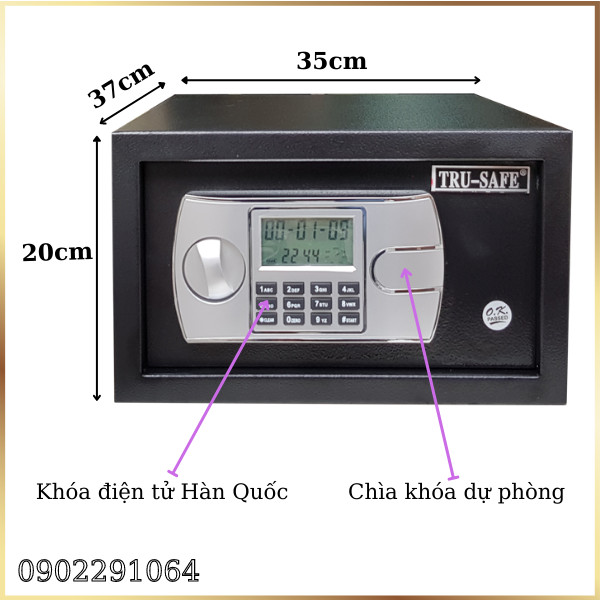 Hình ảnh Két sắt mini khách sạn W35E điện tủ để tủ cao cấp0