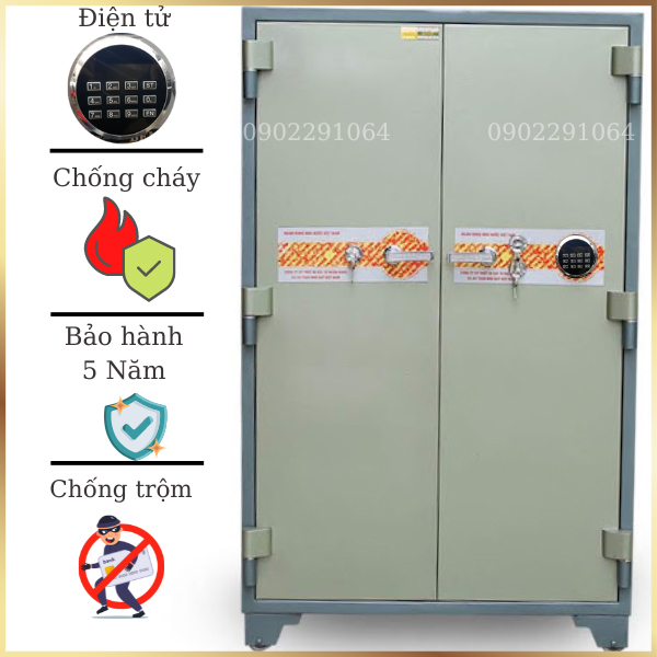Hình ảnh Két sắt 2 cánh to cỡ lớn BDI 1600E điện tử2