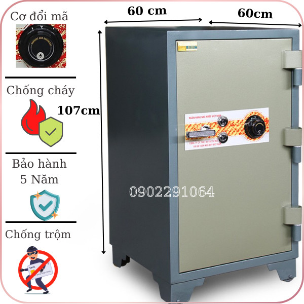 Két sắt ngân Hàng BEMC K130 NHA1 chống cháy đổi mã