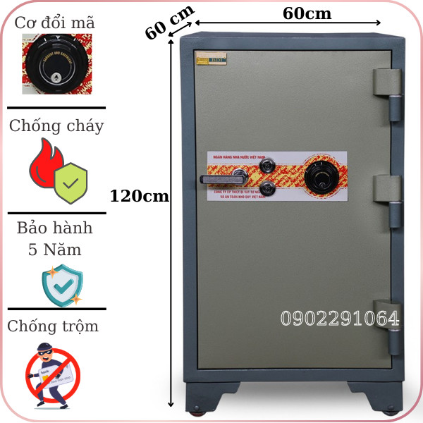 Hình ảnh Két sắt ngân hàng BEMC K190 NHA1 đổi mã chống cháy0